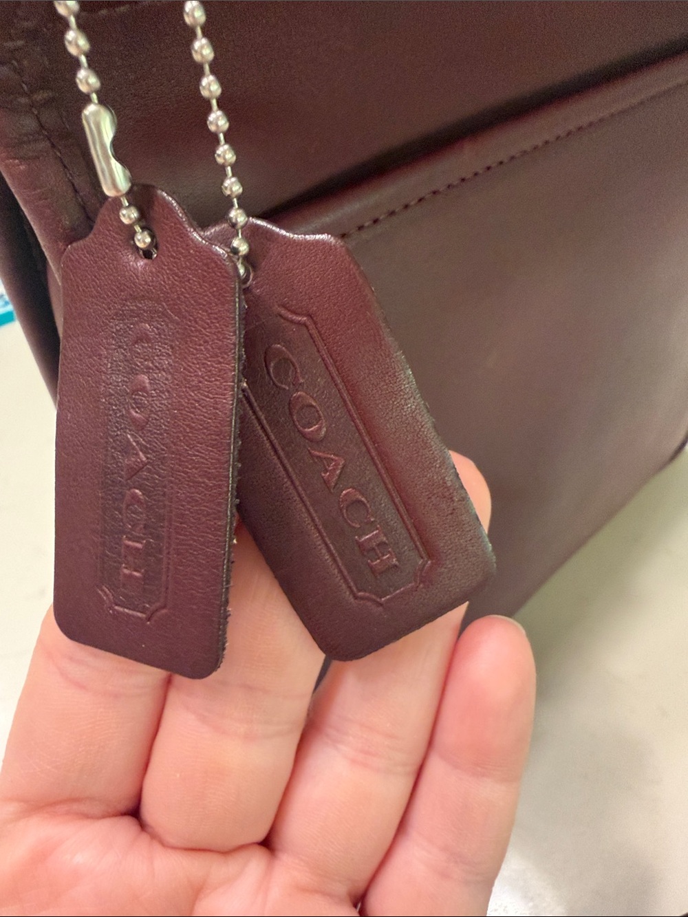Vintage Coach Willis 90s Currant Burgundy made in USA - Picture 9 of 10